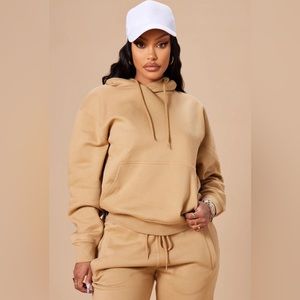 Stole Your Boyfriend's Oversized Hoodie - Nude